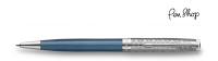 Parker Sonnet Premium Metal & Blue Lacquer / Chrome Plated Balpennen
